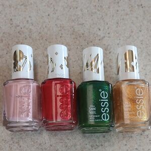 Essie Nail Polish Set - Pink, Red, Green, Gold
